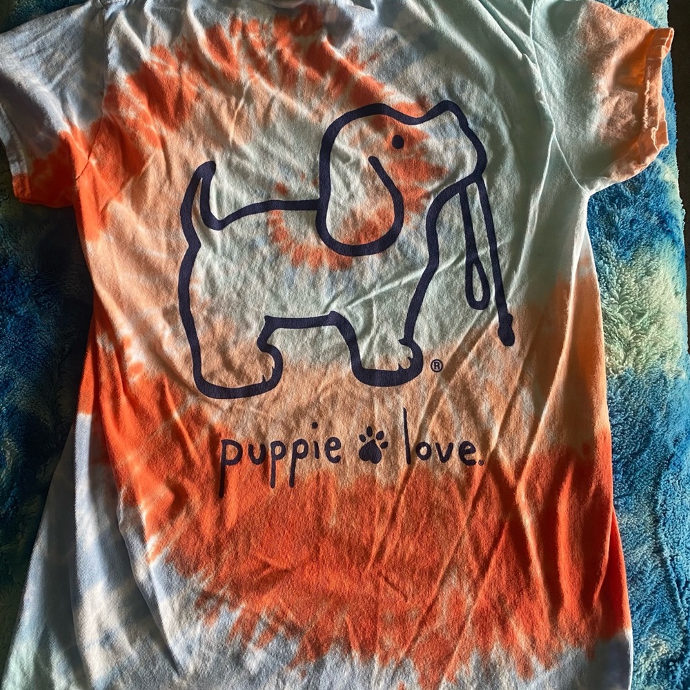 Women's Tie-Dye T-Shirt - Orange and White new with tags size small